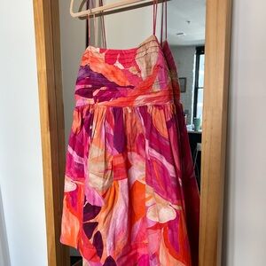 H&M Pink and Orange Mini Dress